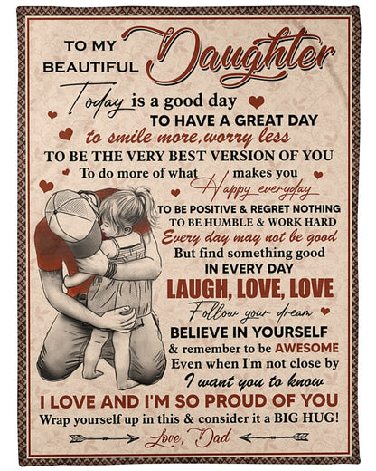 Special blanket for Daughter - From Dad blanket (SKUB12-255)