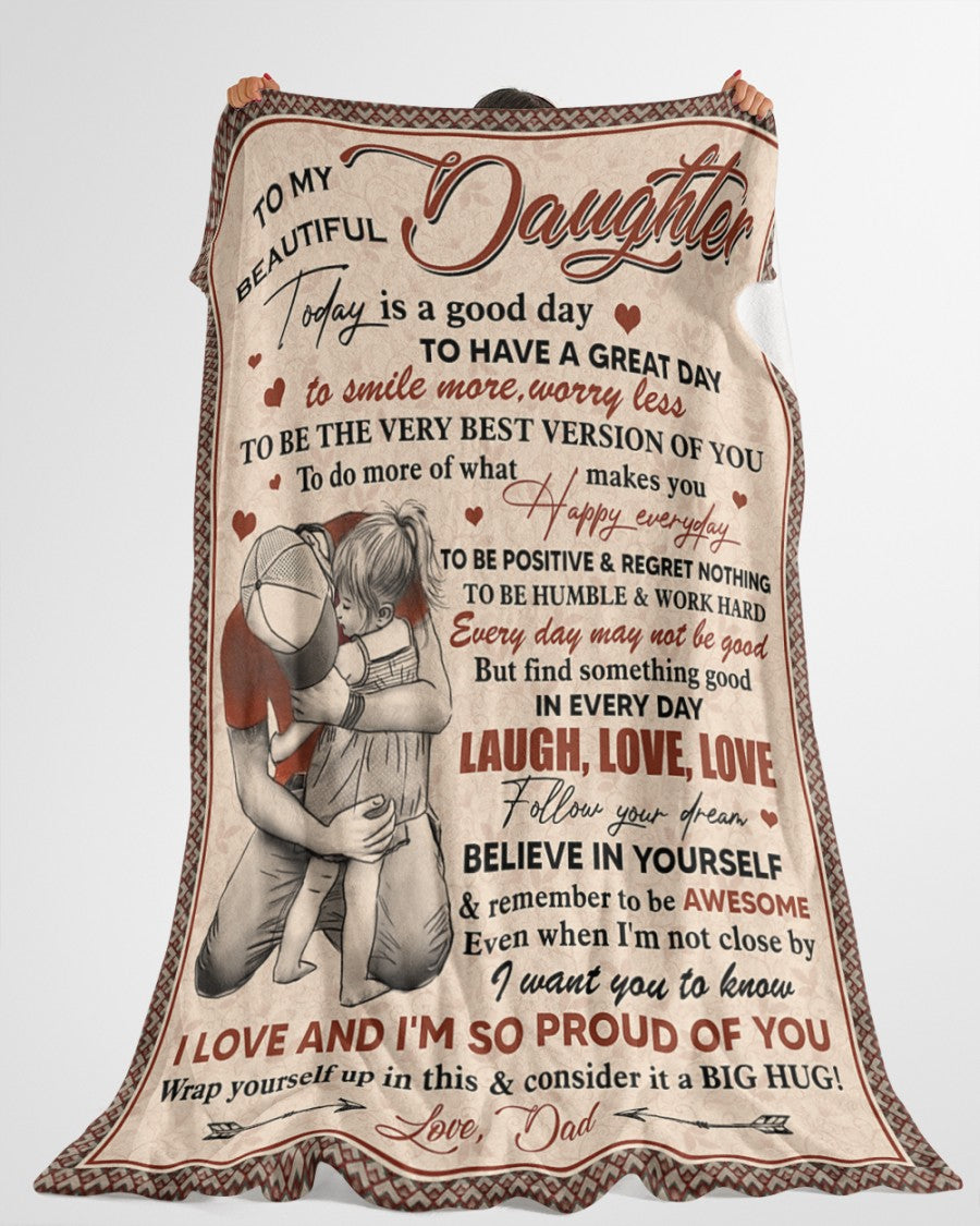 Special blanket for Daughter - From Dad blanket (SKUB12-255)