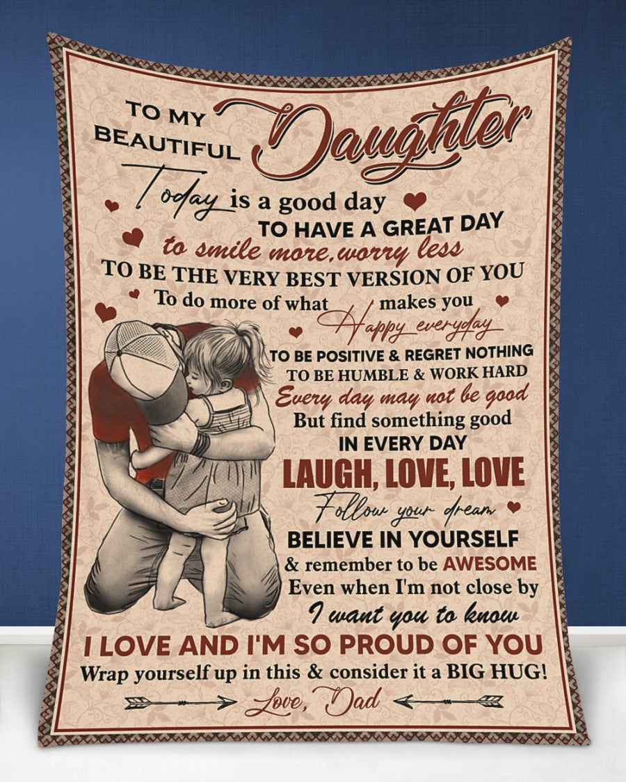 Special blanket for Daughter - From Dad blanket (SKUB12-255)