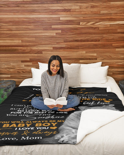 Special gift for son Blanket - from mom