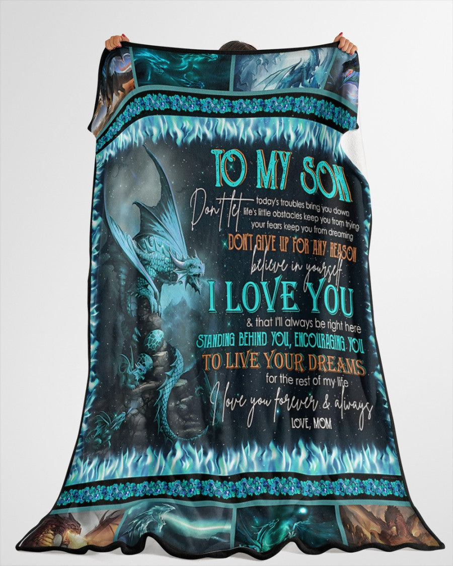 BLANKET FOR SON - GIFT FROM MOM - COMFORT & WARMTH GIFT NTTD00 (SKUB11-62)