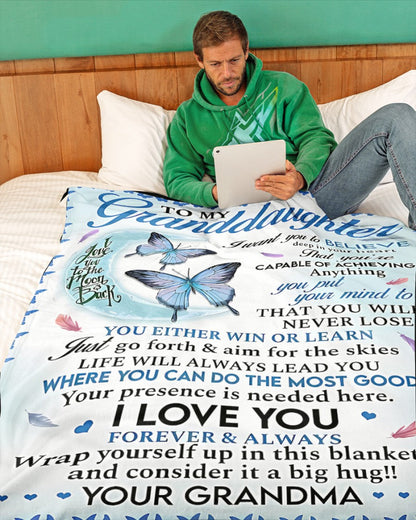 Special Gift For Your Granddaughter Blanket - From Grandma00 (SKUB11-136)