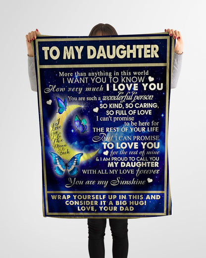 Special gift for your daughter blanket - from Dad (SKUB06-91)