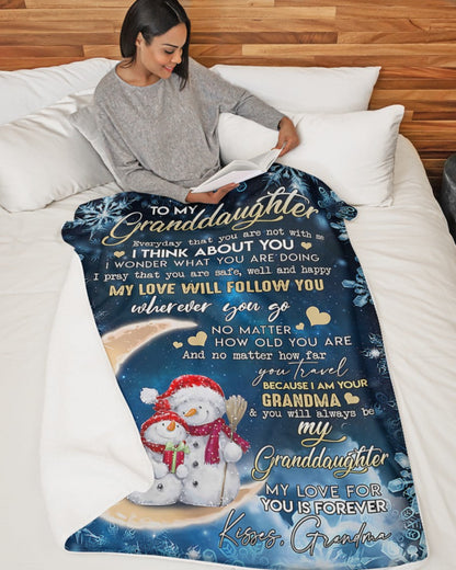 Special Gift For Your Granddaughter Blanket - From Grandma (SKUB11-06)