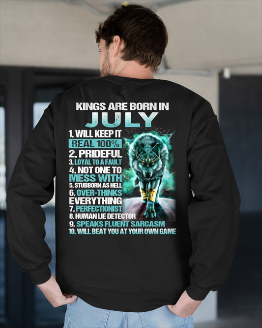 JULY – Kings Are Born, Strong Like Wolves, Loyal To The Core - T Shirt For Strongman - TRNN07 (SKU2602-124-07)