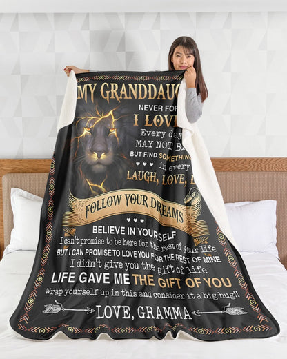 Special Gift For Your Granddaughter Blanket - From Grandma (SKUB09-41)