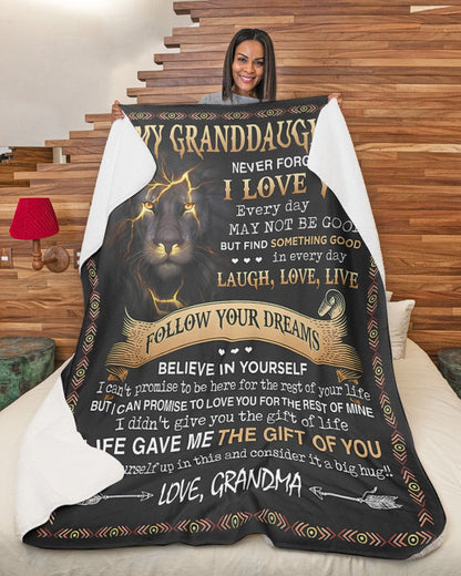Special Gift For Your Granddaughter Blanket - From Grandma (SKUB09-41)