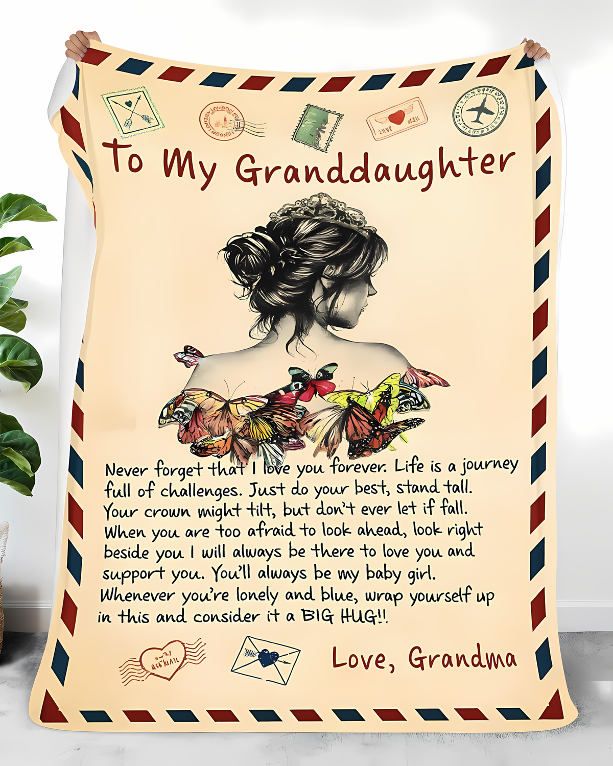 Special For GrandDaughter Gift Blanket - From Grandma (SKUB12-91)