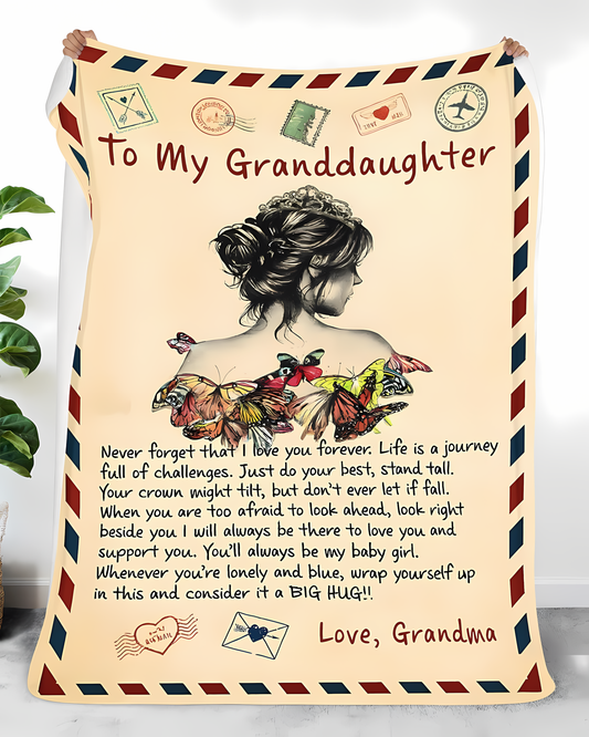 Special For GrandDaughter Gift Blanket - From Grandma (SKUB12-91)
