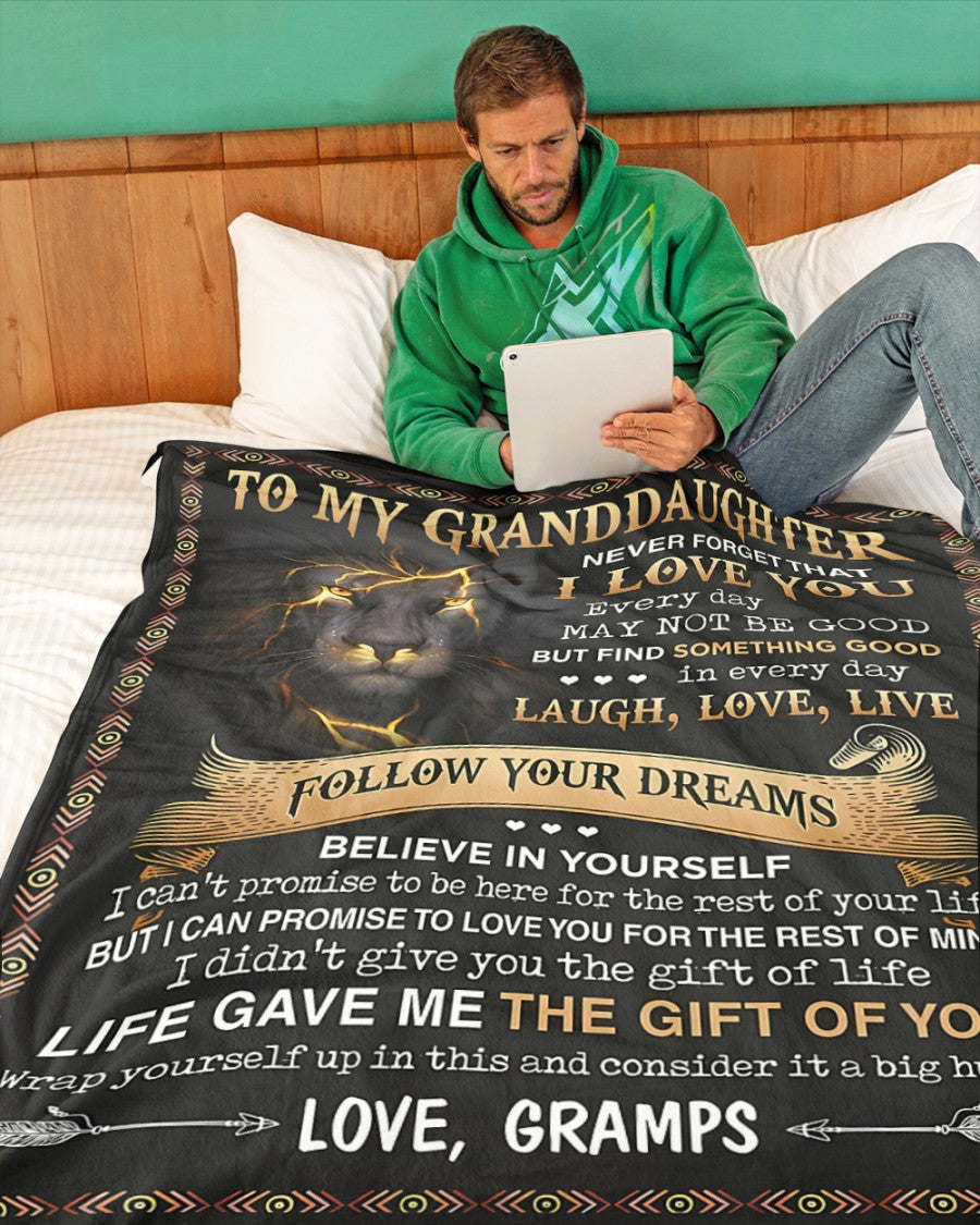 Special Gift For Your Granddaughter Blanket - From Gramps (SKU-CHAU-B03)