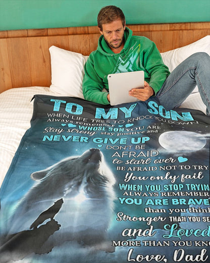 BLANKET FOR SON - GIFT FROM DAD- COMFORT & WARMTH GIFT NTTD00 (SKUB-NTTD-02)