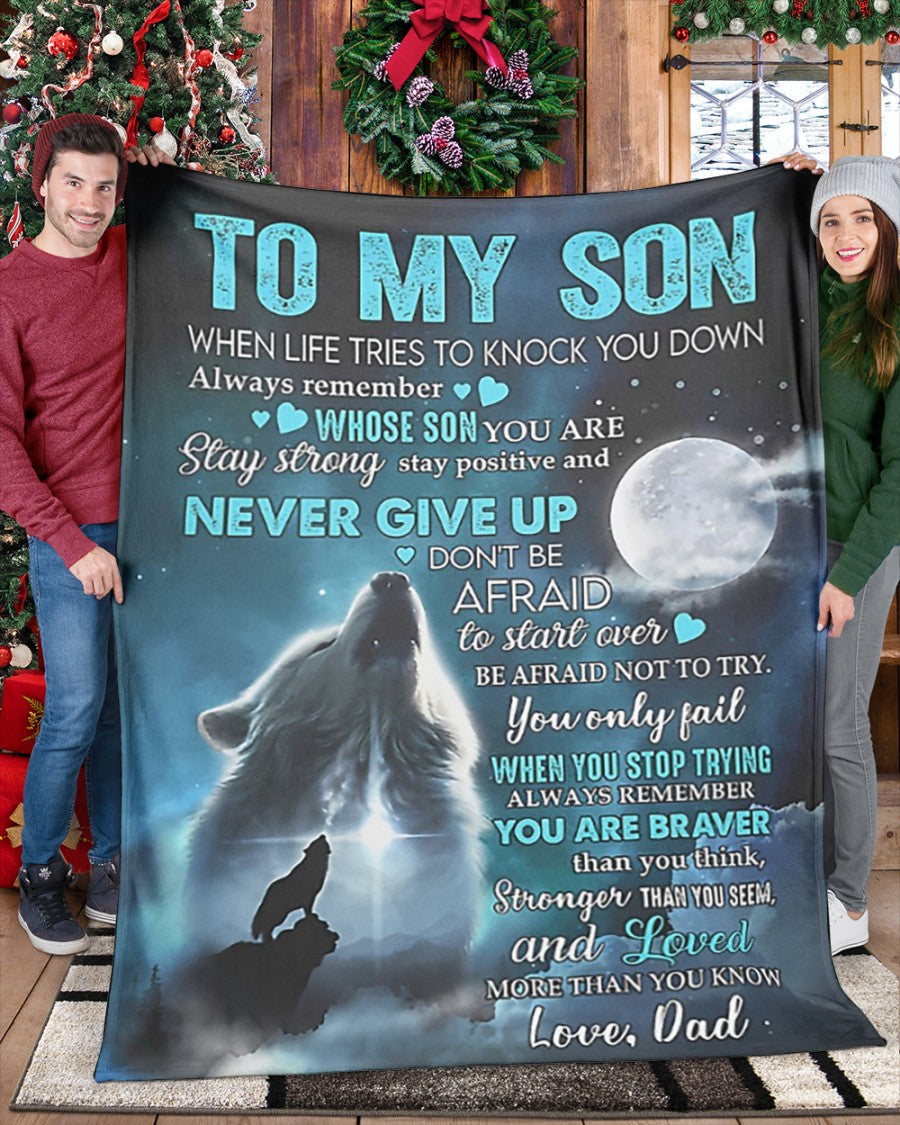 BLANKET FOR SON - GIFT FROM DAD- COMFORT & WARMTH GIFT NTTD00 (SKUB-NTTD-02)