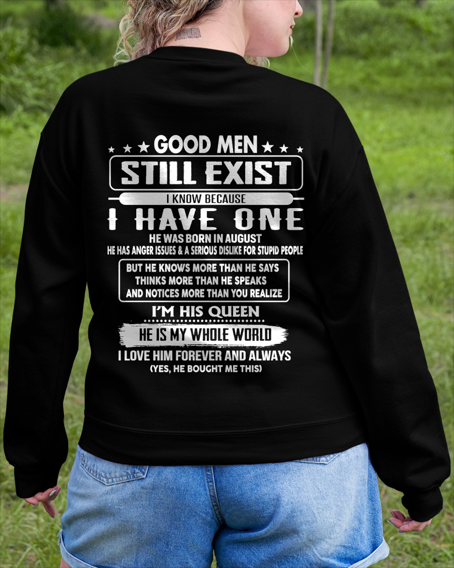 AUGUST - GOOD MEN STILL EXIST I KNOW BECAUSE I HAVE ONE - GIFT FOR WIFE FROM HUSBAND - TRNN08 (SKU2607-174-08)