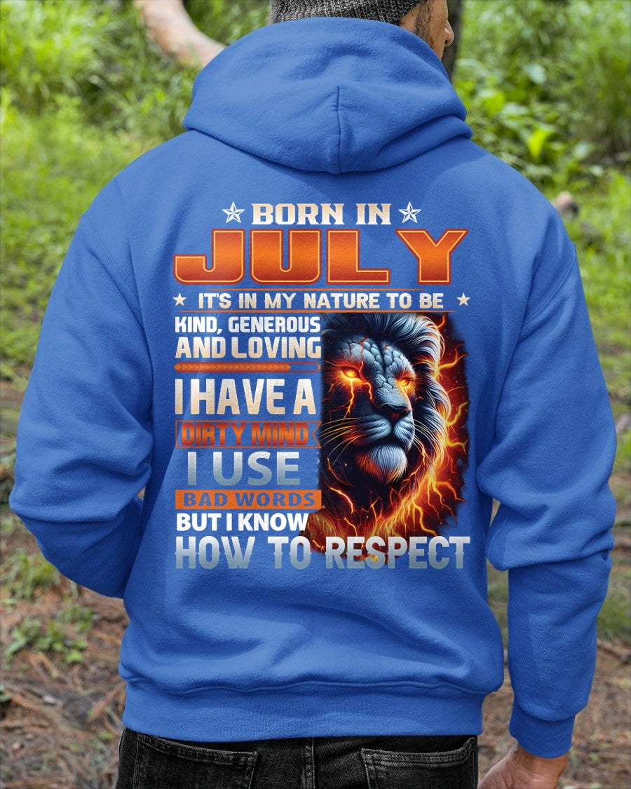 JULY - DIRTY MIND BUT KNOWS RESPECT - T SHIRT FOR STRONGMAN - TRNN07 (SKU08-84-07)