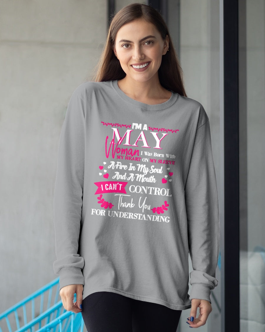 MAY QUEEN – Strong, Passionate & Unapologetically Bold - Birthday T Shirt For Woman - TRNN05 (SKU2602-137-05)