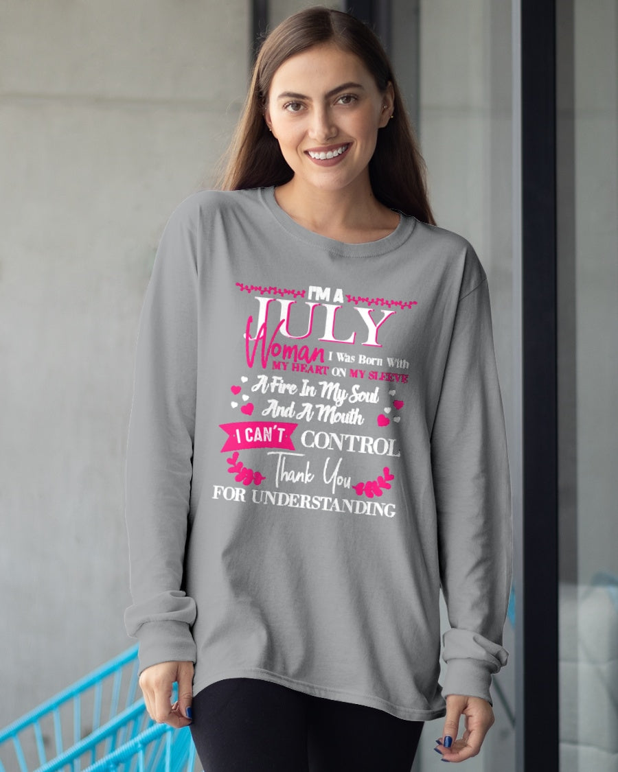 JULY QUEEN – Strong, Passionate & Unapologetically Bold - Birthday T Shirt For Woman - TRNN07 (SKU2602-137-07)