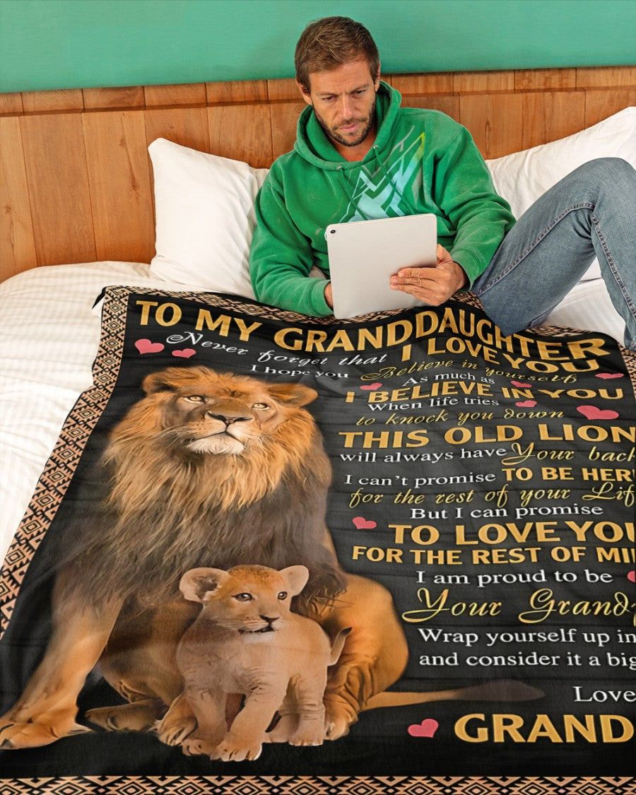 Special Gift For Your Granddaughter Blanket - From Grandpa (SKUB07-184)