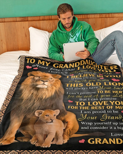 Special Gift For Your Granddaughter Blanket - From Grandpa (SKUB07-184)