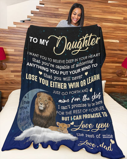 BLANKET FOR DAUGHTER - GIFT FROM DAD - COMFORT & WARMTH GIFT NTTD00
