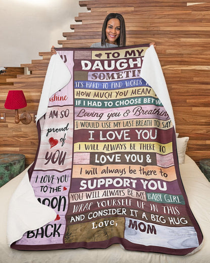 Special Gift For Your Daughter Blanket - From Mom (SKUB06-57)