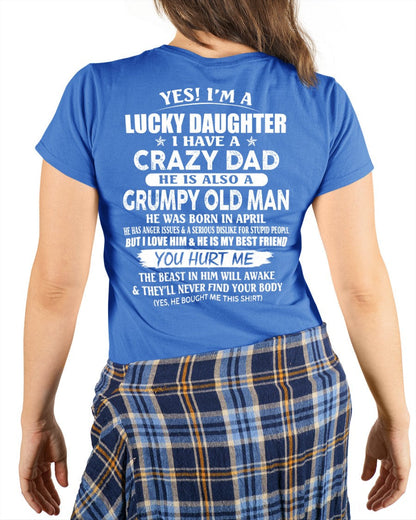 April - Awesome Grumpy Old Dad - Special gift for your daughter From Dad - TRNN04 (SKU10-50-04)