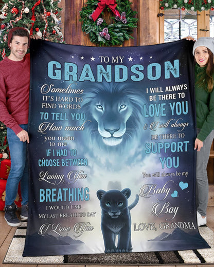 Special Gift For Your Grandson Blanket - From Grandma (SKUB11-27) FULL