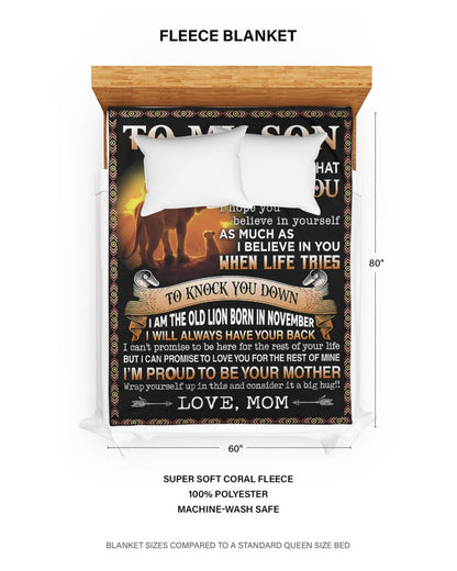 Special Gift For Your Son Blanket - From Mom (SKUB09-140-11)