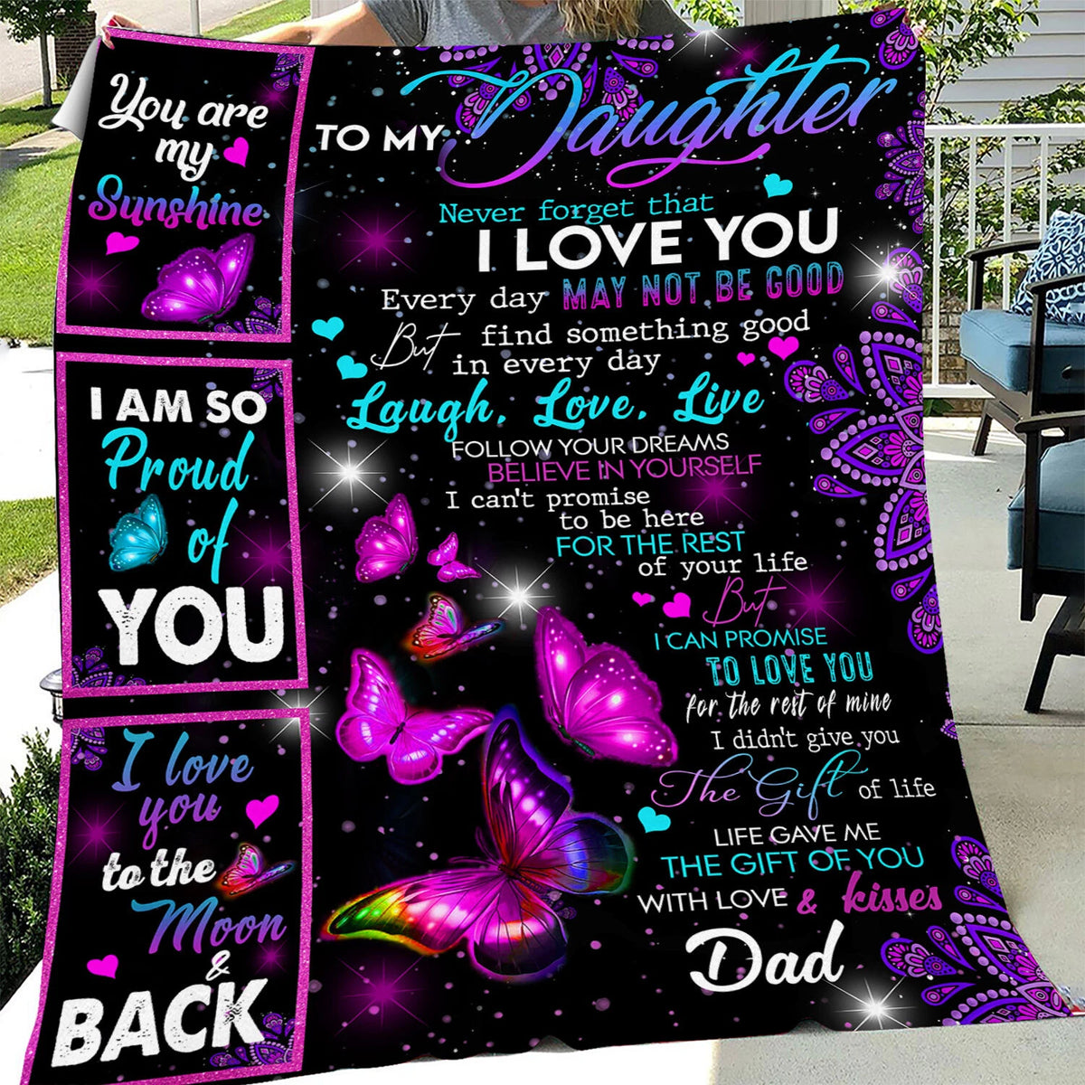 Special For Lovely Daughter Gift Blanket - From Dad