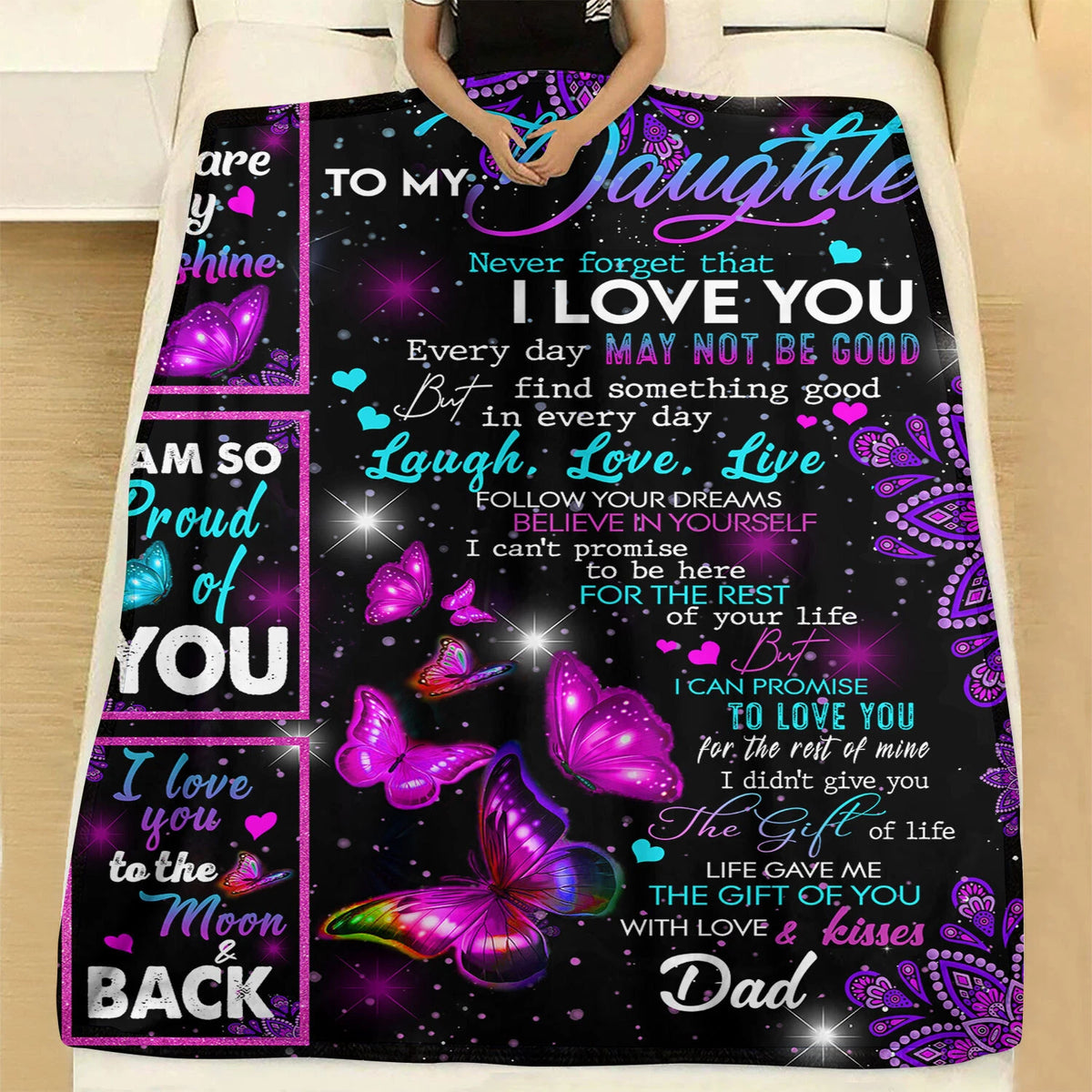 Special For Lovely Daughter Gift Blanket - From Dad