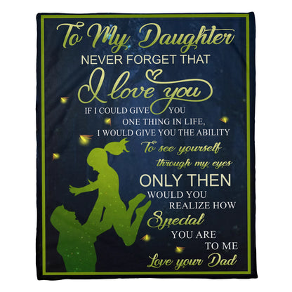 Special For Lovely Daughter Gift Blanket - From Dad
