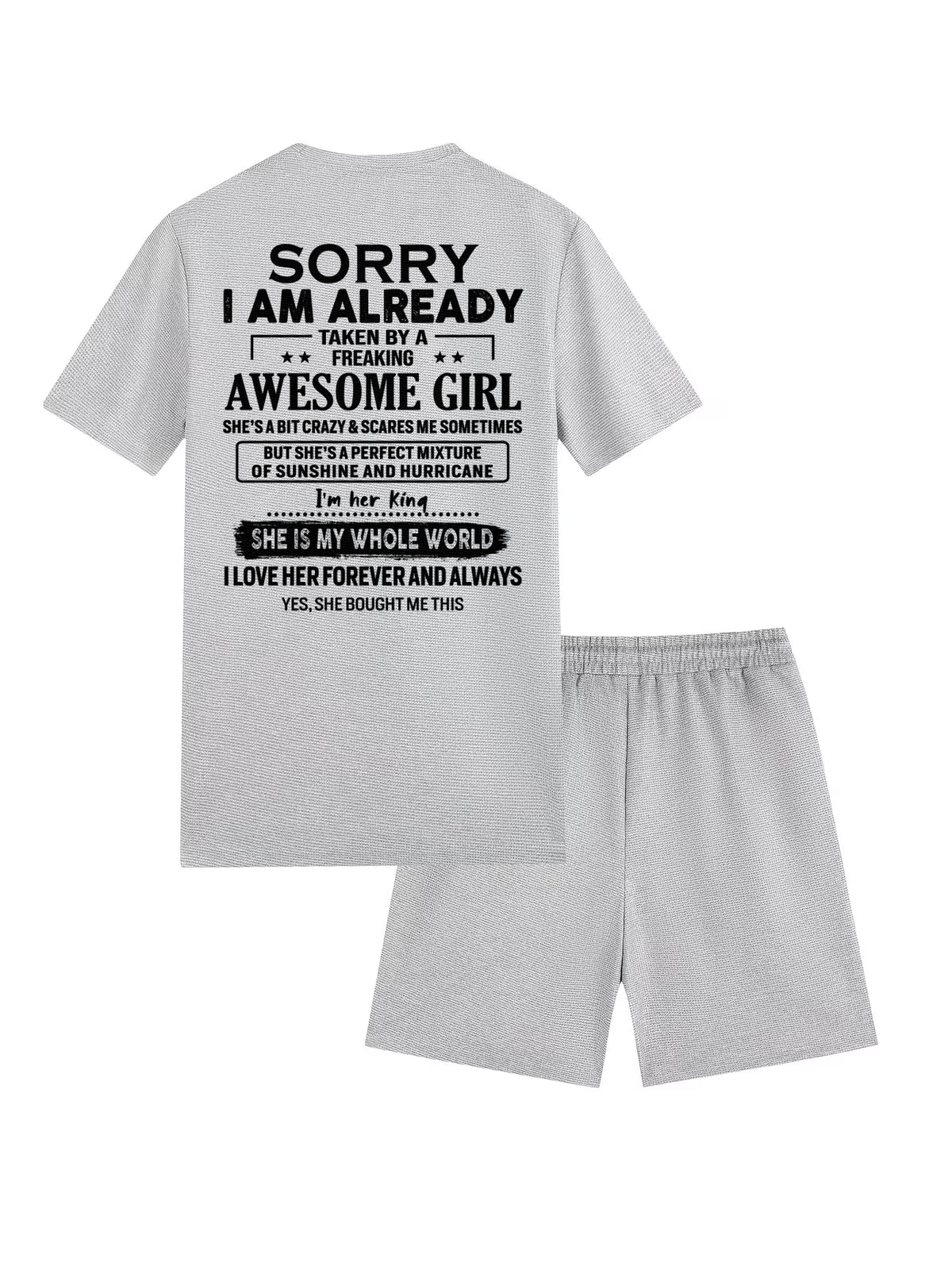 SORRY I AM ALREADY TAKEN BY FREAKING AWESOME WIFE - Waffle casual suit I GIFT FOR HUSBAND FROM WIFE - A09-739 I TRNN00 (SKU2607-76-00)