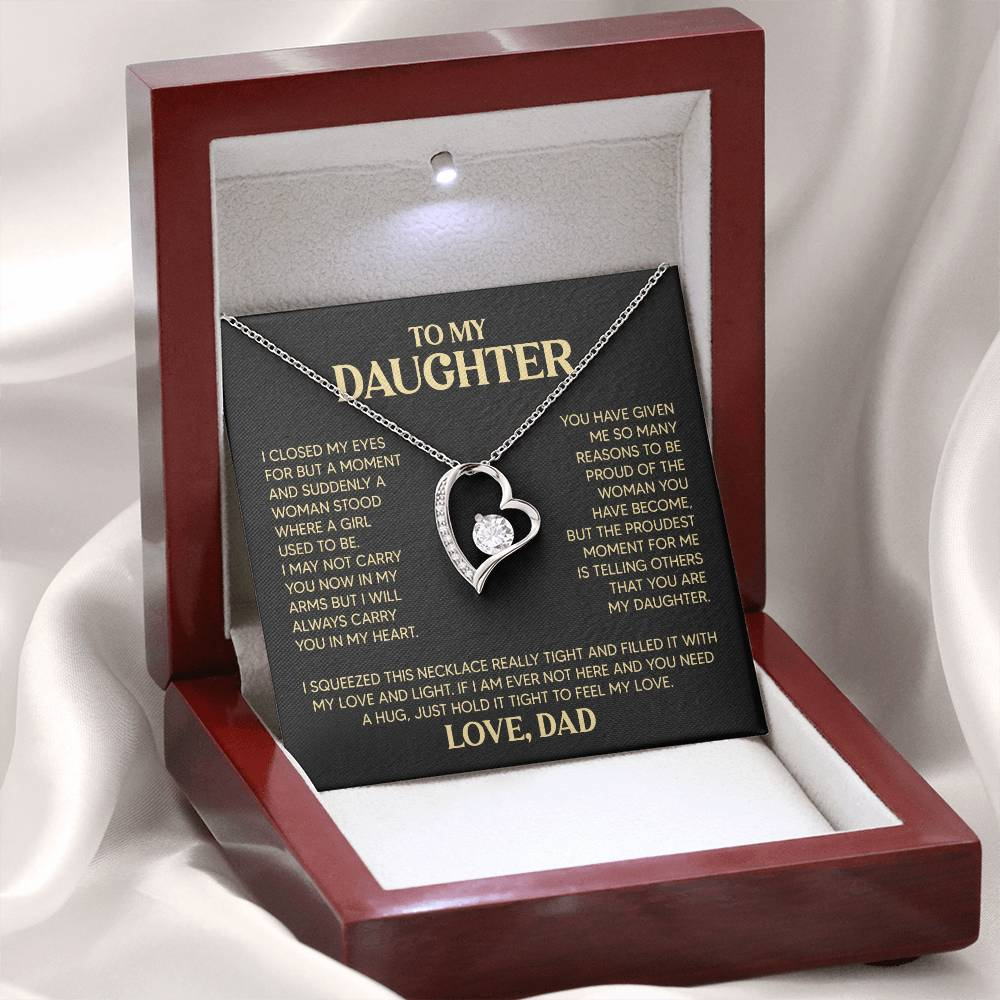 SPECIAL GIFT TO MY DAUGHTER FROM DAD - Premium Forever Love Necklace (SKU2606-242)