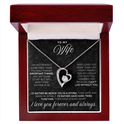 TO MY WIFE FROM HUSBAND NECKLACE - Premium Forever Love Necklace (SKU26J-01211)