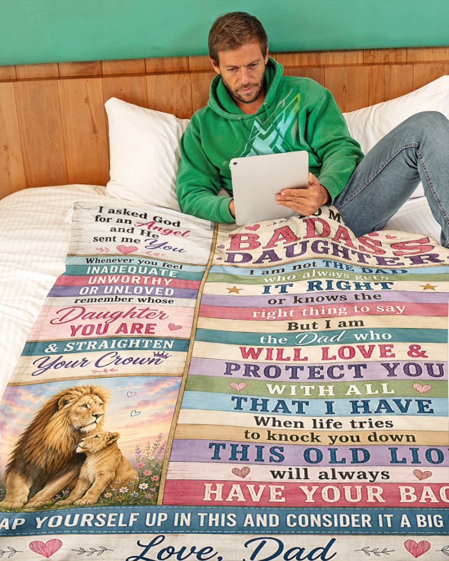 BLANKET FOR DAUGHTER – COMFORT & WARMTH GIFT FROM DAD Sherpa Fleece Quilt Blanket (SKU2608-383)