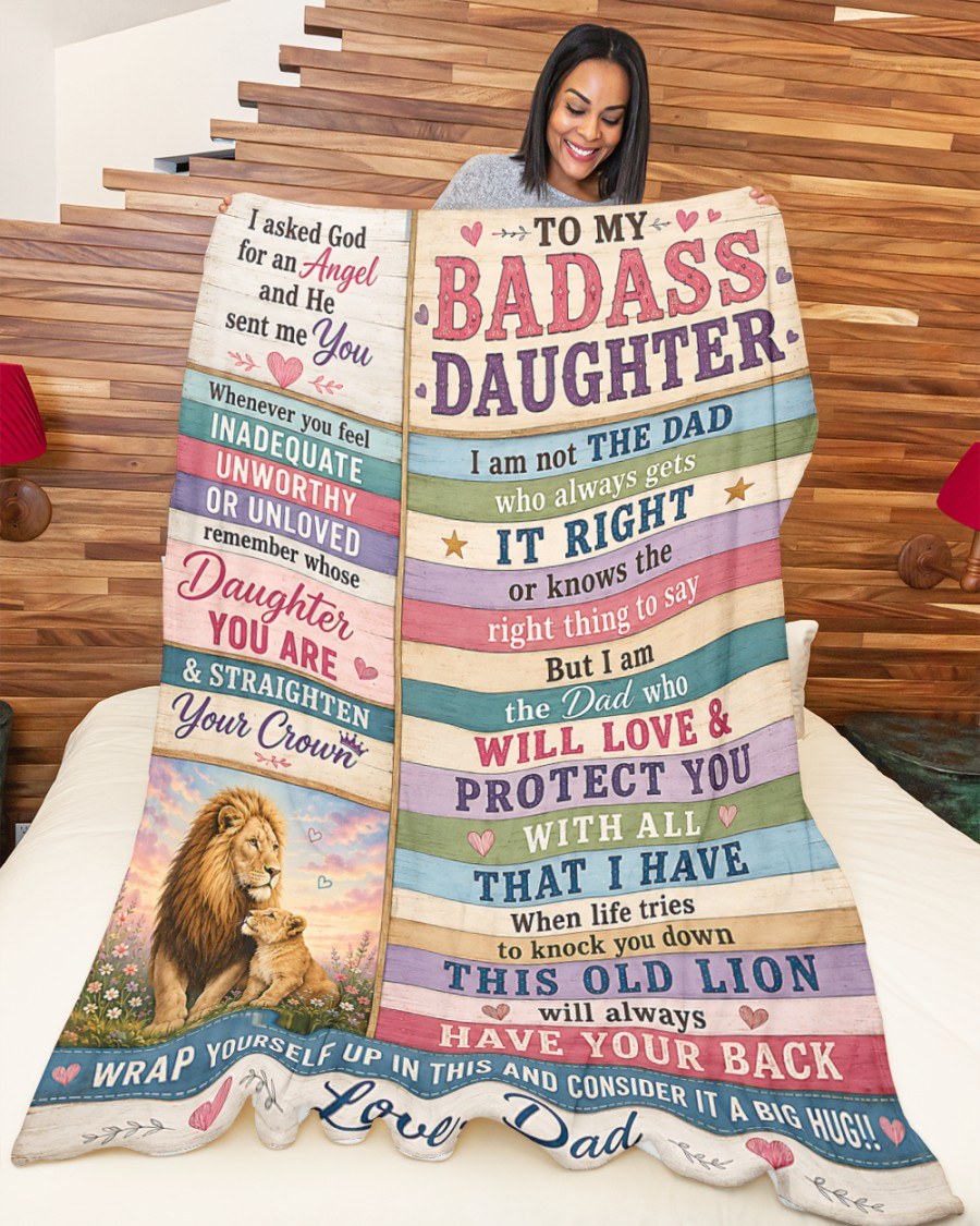 BLANKET FOR DAUGHTER – COMFORT & WARMTH GIFT FROM DAD Sherpa Fleece Quilt Blanket (SKU2608-383)