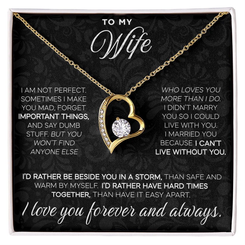 TO MY WIFE FROM HUSBAND NECKLACE - Premium Forever Love Necklace (SKU26J-01211)