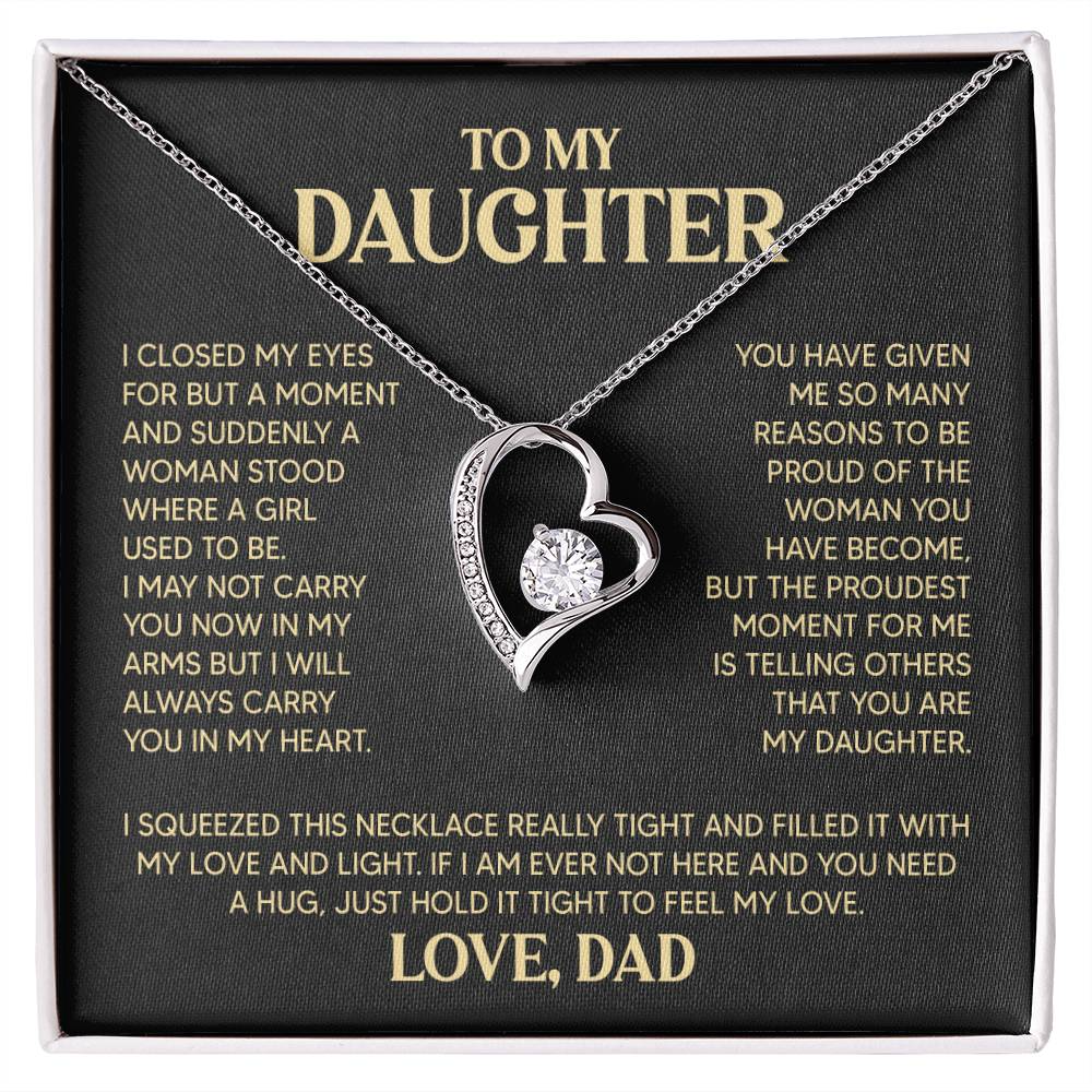 SPECIAL GIFT TO MY DAUGHTER FROM DAD - Premium Forever Love Necklace (SKU2606-242)
