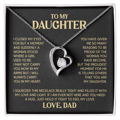 SPECIAL GIFT TO MY DAUGHTER FROM DAD - Premium Forever Love Necklace (SKU2606-242)