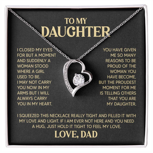 SPECIAL GIFT TO MY DAUGHTER FROM DAD - Premium Forever Love Necklace (SKU2606-242)