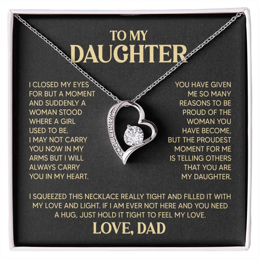 SPECIAL GIFT TO MY DAUGHTER FROM DAD - Premium Forever Love Necklace (SKU2606-242)