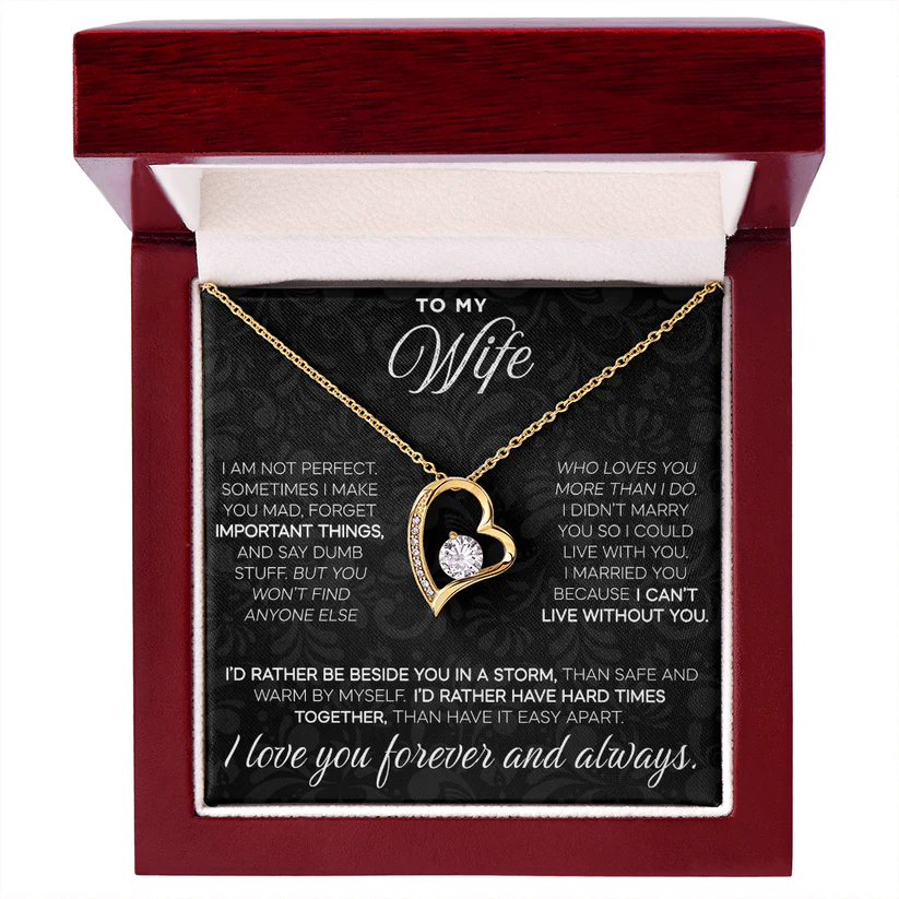 TO MY WIFE FROM HUSBAND NECKLACE - Premium Forever Love Necklace (SKU26J-01211)