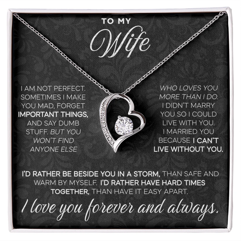 TO MY WIFE FROM HUSBAND NECKLACE - Premium Forever Love Necklace (SKU26J-01211)