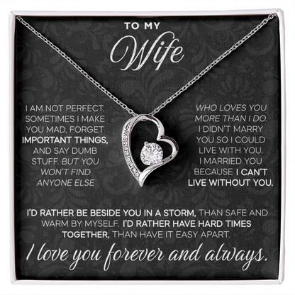 TO MY WIFE FROM HUSBAND NECKLACE - Premium Forever Love Necklace (SKU26J-01211)