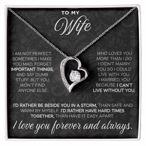 TO MY WIFE FROM HUSBAND NECKLACE - Premium Forever Love Necklace (SKU26J-01211)