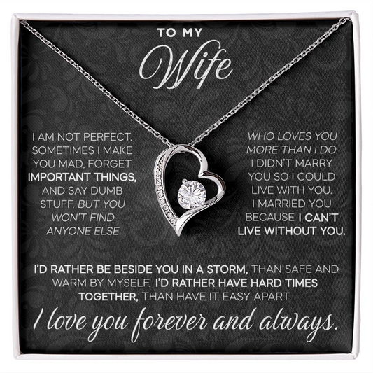 TO MY WIFE FROM HUSBAND NECKLACE - Premium Forever Love Necklace (SKU26J-01211)
