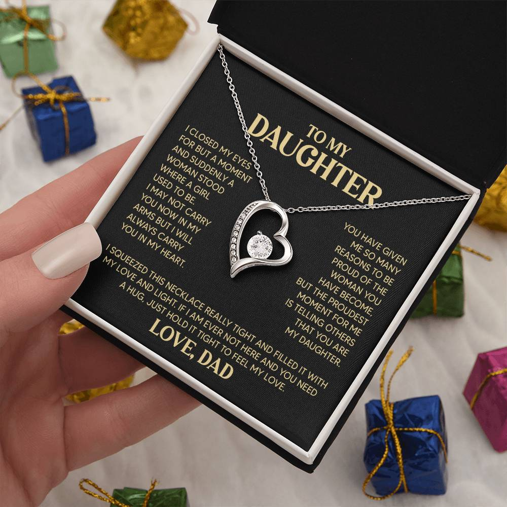 SPECIAL GIFT TO MY DAUGHTER FROM DAD - Premium Forever Love Necklace (SKU2606-242)