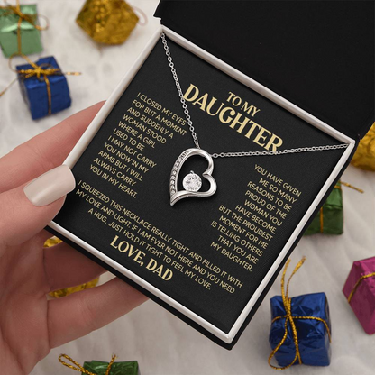SPECIAL GIFT TO MY DAUGHTER FROM DAD - Premium Forever Love Necklace (SKU2606-242)