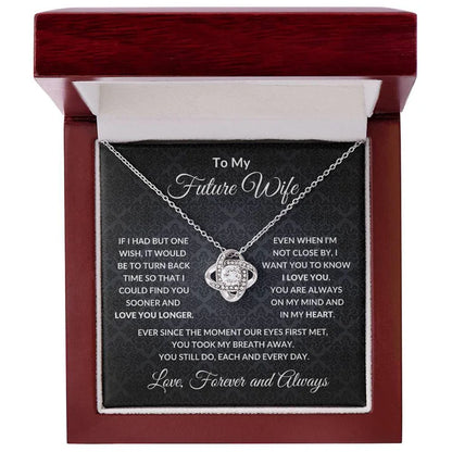 For My Wife From Husband - Premium Love Knot Necklace