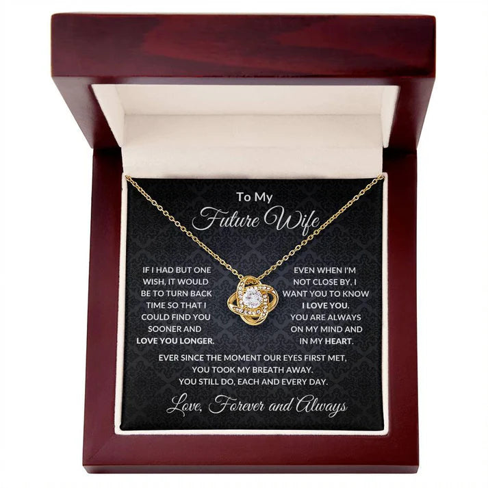 For My Wife From Husband - Premium Love Knot Necklace