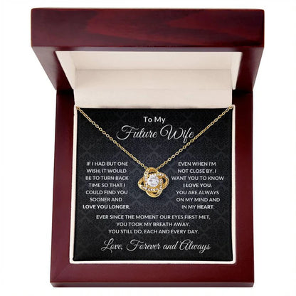 For My Wife From Husband - Premium Love Knot Necklace